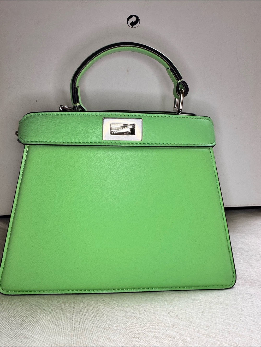 Fendi peekaboo with strap - Lime Green Top-Handle Satchel